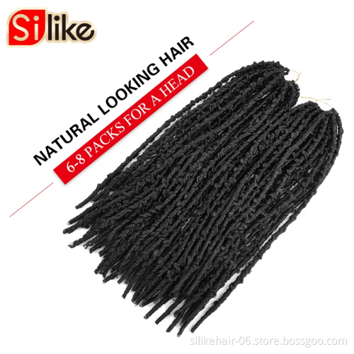 Faux Locs Crochet Braids Hair Black Messy Soft Butterfly locs 16inch  Distressed Butterfly Locs Crochet Hair Butterfly Bob
